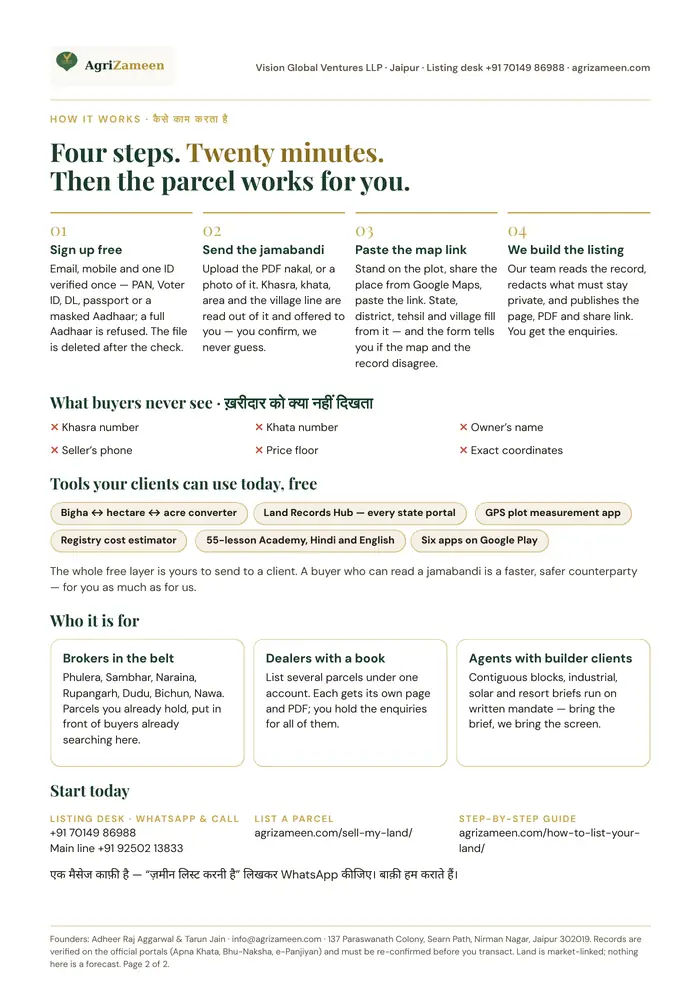 For brokers & land agents — page 2 of 2