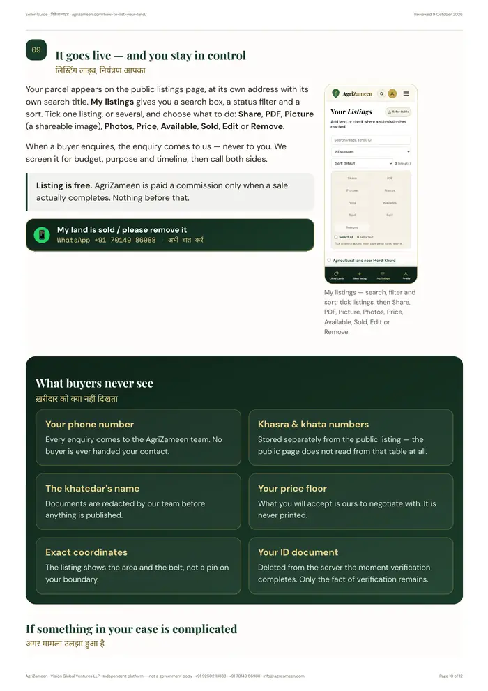 Seller Guide — list your land — page 10 of 12
